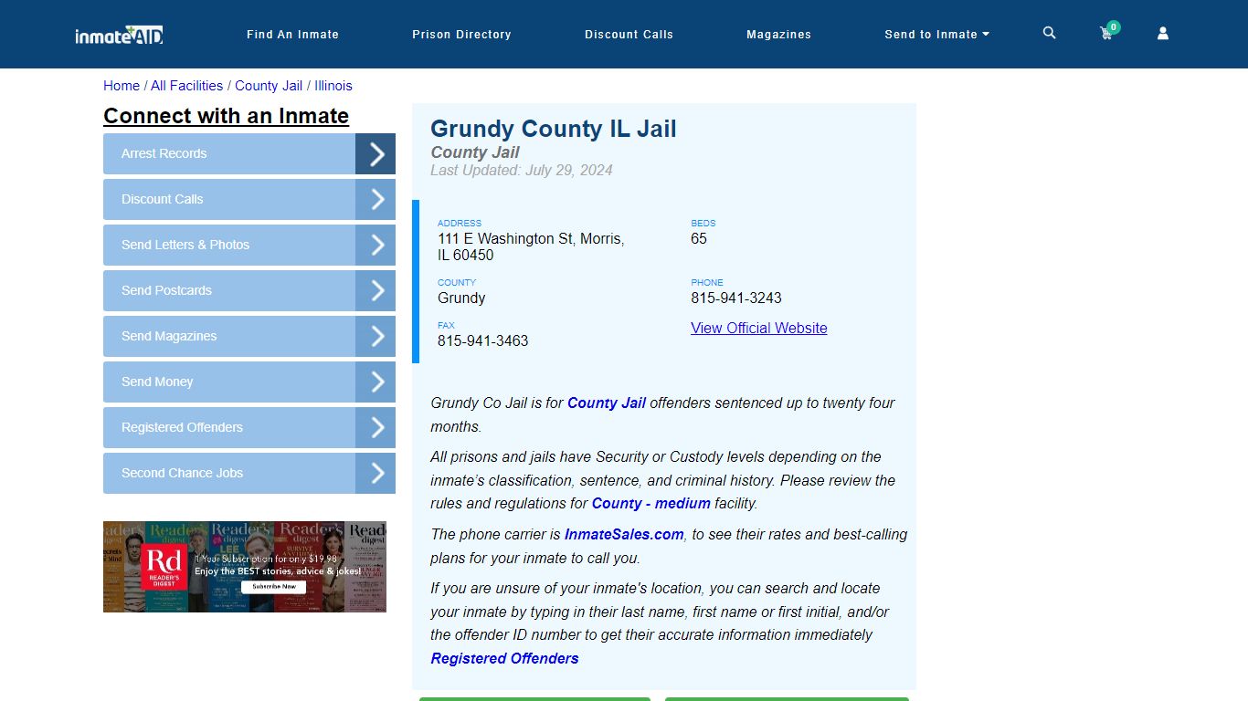 Grundy County IL Jail - Inmate Locator