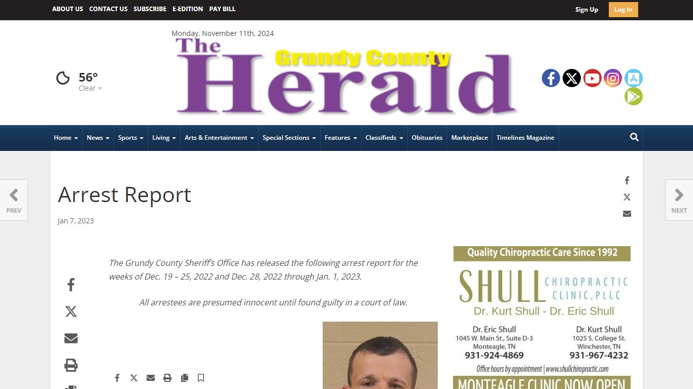 Arrest Report | Local News | grundycountyherald.com